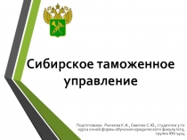 Сибирское таможенное управление