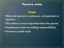 Passive voice