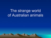 The strange world of Australian animals