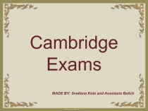 Cambridge Exams