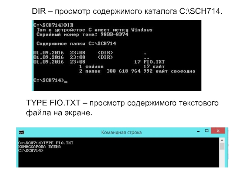 Команда для просмотра текущего каталога. Dir командная строка. Вывод текстового файла в cmd. Команды просмотра содержимого текстовых файлов. Команда для просмотра содержимого каталога — это:.