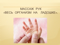 Массаж рук «Весь организм на ладошке». 