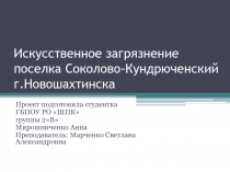 Искусственное загрязнение поселка Соколово-Кундрюченский г.Новошахтинска