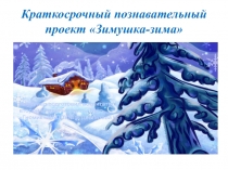 проект «Зимушка-зима» 