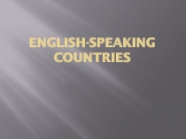 English-speaking countries