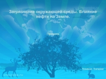 Загрязнение окружающей среды. Влияние нефти на Земле.