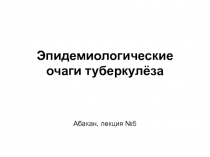 Эпидемиологические очаги туберкулёза.ppt