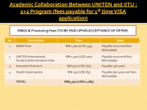 IITU 2+2 Program Fees  Finalised by Mr Azuan