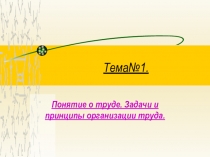 Понятие труда,задачи и принципы организации труда