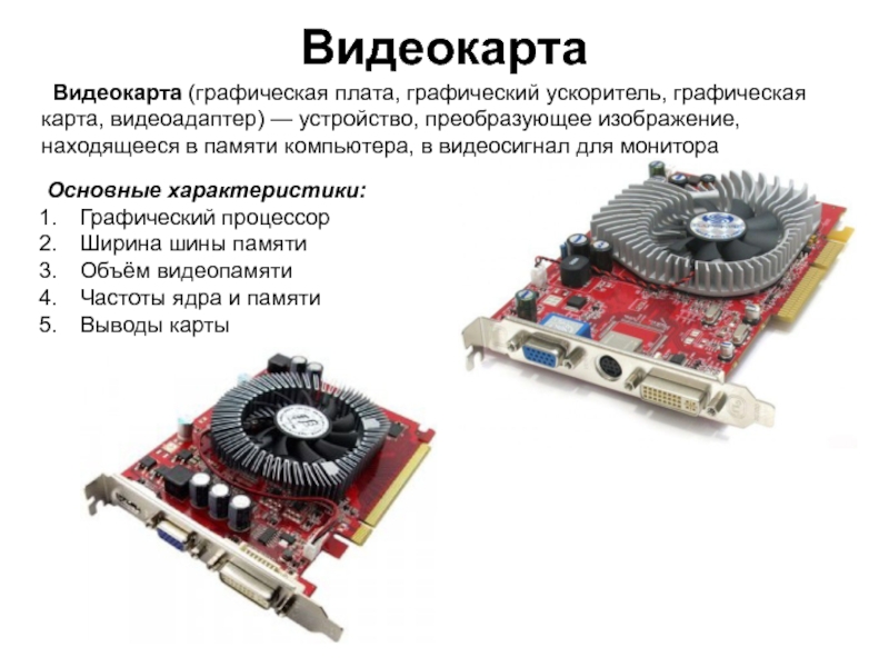 Видеокарта и графическая карта одно и тоже