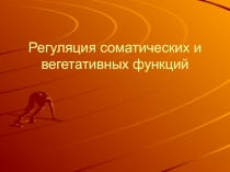 Регуляция соматических и вегетативных функций