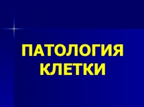 ПАТОЛОГИЯ КЛЕТКИ