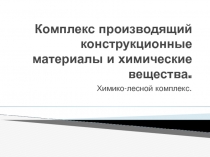  Химико-лесной комплекс