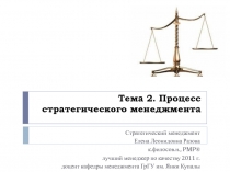 Процесс стратегического менеджмента 
