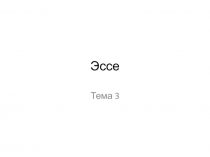 Эссе