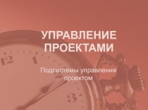 подсистемы управления проектами 
