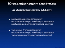 Классификация синапсов 