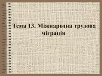 Международная трудовая миграция