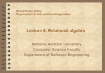 Relational Algebra