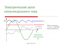 Электрические цепи синусоидального тока 
