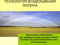 ТЕХНОЛОГИЯ ВОЗДЕЛЫВАНИЯ ЛЮПИНА