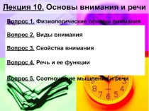Основы внимания и речи