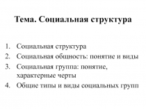 Социальная структура