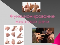 Функционирование жестовой речи