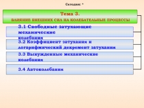 Влияние внешних сил на колебательные процессы 