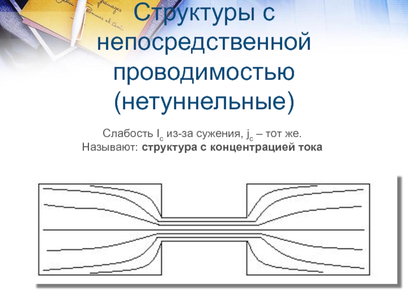 Слабые связи. Проводимость сужения. Структура с непосредственными связями. Понятие о проводниках 2 рода механизм проводимости. Остаточная проводимость листа.