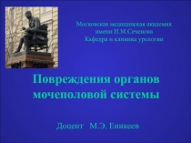 Повреждения органов мочеполовой системы 