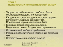 Теория потребительского выбора