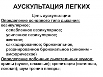 Лечка. Аускультация лёгких