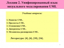  Унифицированный язык визуального моделирования UML 