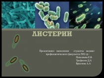 ГП листерии в гигиене питания