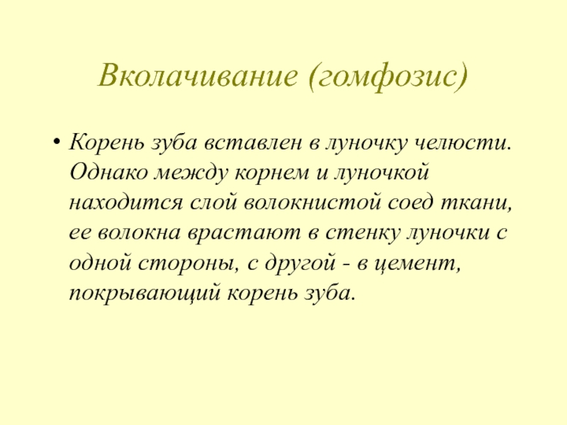 Между корень. Гомфозис это. Вколачивание синоним. Характеристика вколачивание.