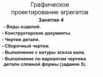 Виды изделий. Конструкторские документы. Чертеж детали. Сборочный чертеж