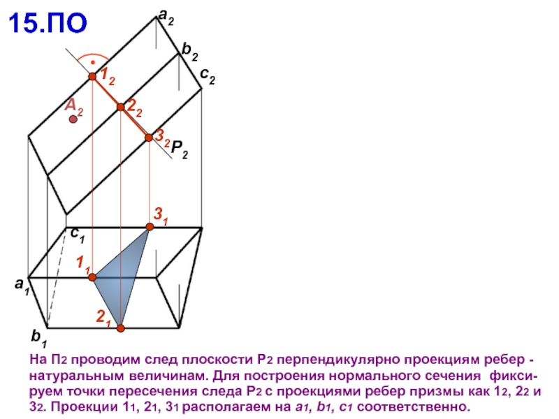 Сечение следами плоскости