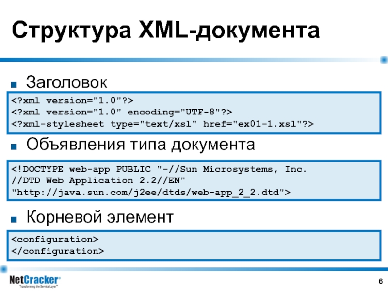 Xml схема примеры