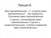Латинский язык Имя прилагательное