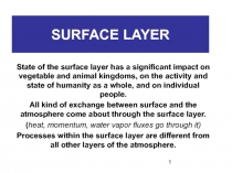 SURFACE LAYER