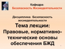 Правовые нормативно-технические основы обеспечения БЖД