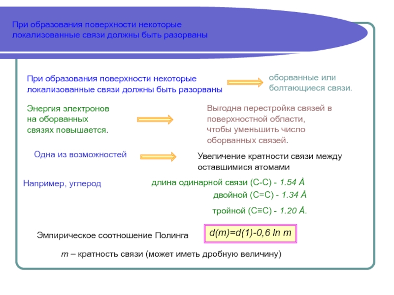 Образует на поверхности. Локализованная связь. Локализованные двойные связи. Энергия при разрыве связи. Локализованная связь примеры.