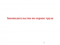 Законодательство по охране труда (ГУМ). 