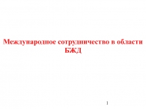 Международное сотрудничество в области БЖД (ГУМ