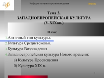  Античный тип культуры