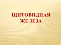 Щитовидная  железа 