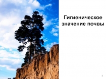Гигиеническое значение почвы