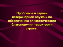 Проблемы и задачи ветеринарной службы 