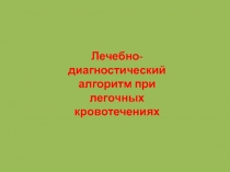 Дополнительный материал. Лечебно-диагностический алгоритм при легочных кровотячениях